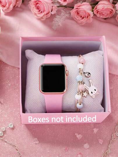 2/1 件/套时尚可爱的 LED 方形数字显示电子手表，适合女孩佩戴，并配有兔子装饰手链。非常适合学校、派对和旅行等日常生活。非常适合赠送朋友、生日礼物和毕业季。是送给女孩的完美礼物。
