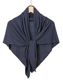 1pc/2pcs Women Fashion Solid Color Triangular Scarf, Versatile Simple Headband, Breathable Sunscreen Muslim Hijab, Lightweight Modal Turban For Daily Wear For Dress - Jersey Triangle Headscarf - View 18