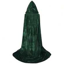 1 件万圣节连帽斗篷，110 厘米/150 厘米/170 厘米/195 厘米/215 厘米，单层角色扮演服装，适合成人女巫、吸血鬼、巫师、魔鬼，适合万圣节、化妆舞会、派对、夜总会