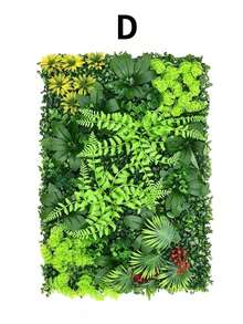 一件人造绿色植物墙饰，以草坪上的鲜花和橡树栅栏为特色。人造户外隐私围栏。人造花卉草坪围栏板，适用于室内/室外墙面装饰、圣诞节、房间墙面装饰、圣诞装饰品、摆件、礼品、花环、感恩节、家居装饰。 - 彩色 - 查看 16