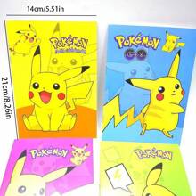 pokemon Pokémon, 4/A 32-seitiges Pikachu Notizbuch, Pikachu Beschriftetes Notizbuch, geeignet für Studenten zum Schreiben von Notizen, 20,8 x 14,5 cm [Coverfarbe Muster zufällig]. Eine Stift als Geschenk, die Farbe des Stifts ist zufällig