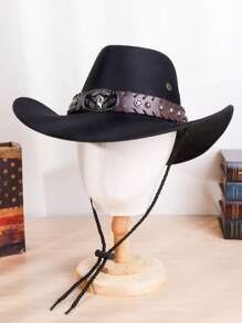 Chapeau haut-de-forme unisexe en métal, décoratif et décontracté, élégant et à la mode, idéal pour les voyages, les fêtes, les soirées western et le quotidien.
