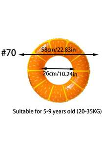 1PC Viral Orange Pool Float – Summer Swim Ring, Leak-Proof Beach Toy, Aesthetic Party Decor