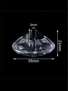 5 piezas de soportes para tarjetas, números de mesa, tarjetas con nombre y soportes para exhibir fotos con cristales y brillantes - transparente - Ver 6