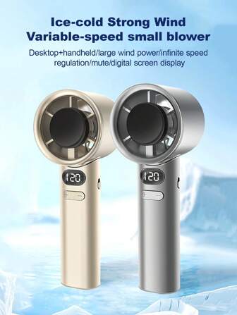 1800mAh 充电电池手持风扇，USB 迷你便携式充电涡轮小风扇，120 速手持风扇，桌面学生宿舍迷你风扇，夏季用品，降温工具，户外旅行小风扇，露营，礼物，便携式风扇，风扇