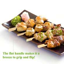 200pcs/100pcs/50pcs/10pcs Natural Bamboo Skewers, Smooth & Splinter-Free. Appetizers, Flat Bamboo Sticks, Snacks, Fruits, Seafood, Sausages. Suitable For Restaurants, Night Markets, Weddings, Parties, Picnics, Outdoor Activities - Beige - View 11