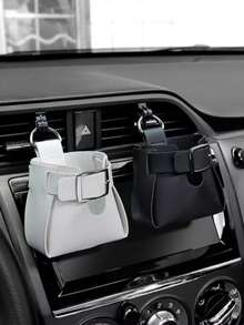 1 pieza Bolsa de almacenamiento para salida de aire del automóvil, bolsa colgante de almacenamiento para salida de aire del automóvil, caja de almacenamiento, salida de aire acondicionado, bolsa para teléfono móvil, bolsa colgante para objetos varios, suministros para decoración del automóvil, adecuado para todo tipo de vehículos, usado para almacenar y organizar pequeños artículos para mujer, organizador de almacenamiento, artículos esenciales de viaje, regreso a la escuela, almacenamiento para dormitorio - Multicolor - Ver 6