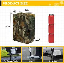 BougeRV RV Electric Tongue Jack Cover With D Rings, 600D Universal Trailer Jack Protective Black Cover For Outside RV Parts RV Accessories - Bright Camo - 查看 2