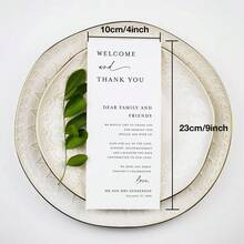 Bộ 5/20/50 tấm thiệp cảm ơn cá nhân hóa, đơn giản và trang nhã; Thiệp cảm ơn đám cưới thiết kế hiện đại dành cho bàn tiệc. ,Tình yêu vĩnh cửu - Nhiều màu - Xem 1