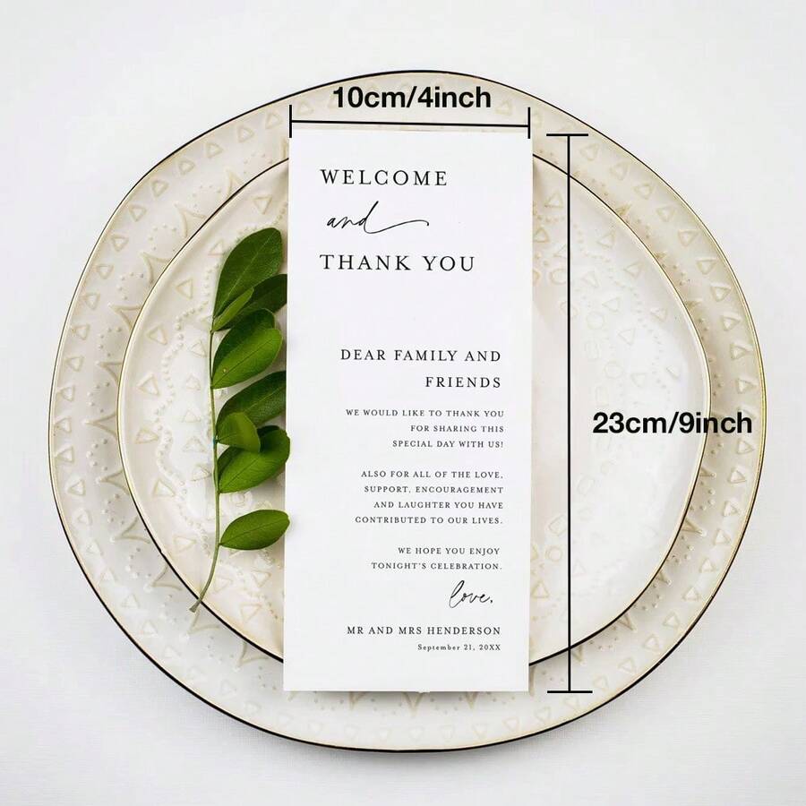 Bộ 5/20/50 tấm thiệp cảm ơn cá nhân hóa, đơn giản và trang nhã; Thiệp cảm ơn đám cưới thiết kế hiện đại dành cho bàn tiệc. ,Tình yêu vĩnh cửu - Nhiều màu - Xem 1