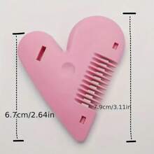 1PC Pink Heart-Shaped Pubic Hair Trimmer, Manual Hair Trimming Comb, Portable Intimate Styling Tool For Women