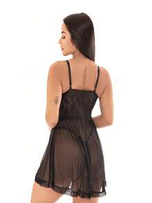 Women Nightgowns & Sleepshirts - Black - View 6