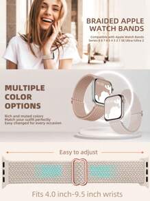 Braided Stretchy Solo Loop Compatible Band Ultra 49mm 45mm 44mm 46mm 42mm 41mm 40mm 38mm Men Women, Soft Nylon Elastic Braided Wristbands Bands Strap Replacement For Ultra 2, Series 10/9/8/7/6/5/4/3/2/1 SE As A Gift For Students Returning To School
