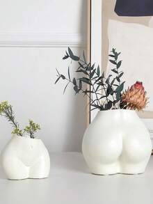 1个陶瓷花瓶，女性人体雕塑造型，多用途花瓶，独特简约的女性人体造型小花瓶，适用于卧室、浴室、客厅，高光泽抛光。 - 彩色 - 查看 10