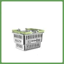 1 pieza Cesta de la compra en miniatura simulada para casa de muñecas, modelo de escena micro DIY de cocina