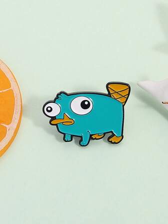 1 stuk De Platypus Perry emaille pin cartoon anime personages schattige eend broche revers rugzak badge grappig sieraden cadeau voor vrienden