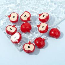 5 件/10 件树脂水果吊饰 - 柠檬、番茄、剥香蕉、苹果、杨桃，时尚吊坠，适合 DIY 珠宝制作 - 耳环、项链、手链、脚链、钥匙链、包包吊饰、优雅的女性礼物、日常配饰