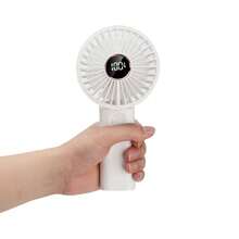 Small Portable Fan With Lanyard, 180° Free Adjustment, Foldable Handheld Fan With 6 Speeds, Small Pocket Fan With LED Display, Low Noise Fan With Power Bank For Outdoor Activities Such As Traveling, Shopping, And Hiking - 白色 - 查看 9