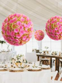 Artificial Boxwood Grass Balls,Simulation Garden Grass Balls,Flower Balls,17cm,6.7inch,Pink,Autumn,Pool Decoration,Wedding Decoration,Mother's Day Decoration,Bright Colour,Easy To Remove,Can Be Used For 1-3 Years,No Need To Take Care Of It,Office Living Room Bedroom Dining Room Decoration,Party Wedding Garden Decoration,Home Decoration,Party School Dormitory Decoration