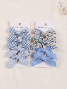 8pcs Baby Hair Clips, Fabric Hair Clips Protect Baby Delicate Skin, Suitable For Daily Use, Random Card Shipped Love Valentine - Multicolor - View 5