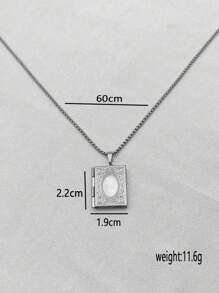 1 Stück vielseitiger hochwertige Vintage Edelstahl Halskette, modischer luxuriöser Nischenschmuckzubehör, kann als Geschenk gegeben werden