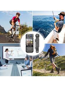 1080P HD Wearable Sports Camera, 1000mAh Rechargeable Battery, Night Vision, 180° Rotatable Lens, Loop Recording, USB Charging, Compatible With Tablet, ABS Material, For Outdoor Activities - Ideal Christmas Gift