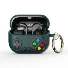 Carcasa protectora de silicona clásica de estilo retro de dibujos animados de 2 mm de grosor, con gancho dorado compatible con Samsung Galaxy Buds3 y Buds3 Pro, anti-caída
