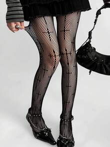 Y2K 个性朋克风做旧深色紧身裤，适合体重低于 50 公斤的人士穿着，可作连衣裙或圣诞礼物。 - 蕾絲款 - 查看 18