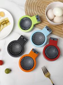 1 pieza de Rebanador de huevos multifuncional, cortador de huevos, rebanador de fresas, apto para huevos hervidos, frutas y verduras, accesorio de cocina, disponible en varios colores
