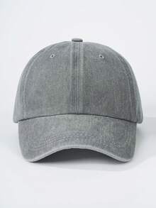 1pc Men's Washed Plain Baseball Cap, Adjustable Sun Protection Casual Hat For Outdoor, Spring Autumn Travel Beach Vacation, Unisex Y2K Style Cap - Baseball Cap - View 23