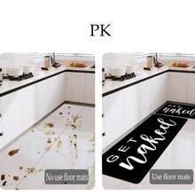 1pc Quick Drying Anti-Slip Bathroom Mat - Absorbent Polyester Bathroom Carpet With Rubber Backing, Black And White Home Decor, Making Bathing Enjoyable, Quick Drying Carpet | Fashionable Floor Mat | Rubber Base Mat, Bathroom Mat Home Bathroom Decor Bath Rug Outdoor Rug Door Mat Fall Decor Bathroom Accessories Back To School Entryway Decor - Multicolor - View 6