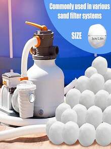 700g/500g/300g/200g Swimming Pool Filter Balls, Reusable Pool Filter Material, Portable, Wet And Dry, Pool Filter Material, Filter Balls Can Replace 45 Kg Of Sand In The Filtration System Of Swimming Pools, Etc., And Can Be Used Continuously For Several Seasons, Suitable For Pools, Outdoor, Indoor, Bathroom - Multicolor - View 2