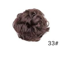 1 pieza Simulación de moño desordenado y ondulado natural, adecuado para usar a diario, sujetadores de coleta, bandas elásticas para el cabello, coleteros, cuerda para el cabello, elásticos para el cabello