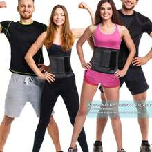 Faja abdominal para hombres y mujeres - Faja para después de cirugía, banda de compresión ajustable, faja abdominal, cinturón de soporte para hernia - Negro - Ver 11