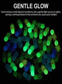 Glow In The Dark Mini Animal Figurines - Duck, Dolphin, Frog, Rabbit, Turtle Sculptures, Resin Decor For Garden, Party, Miniature Landscape, Aquarium, Doll House, No Electricity Required