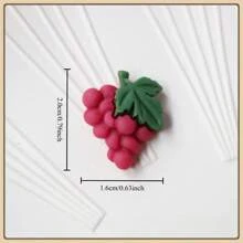 17pcs Creative DIY Resin Matte Simulation Vegetable & Fruit Fridge Magnets, Avocado, Carrot, Grape, Cherry, Pineapple Decor Magnets, Photo Wall Black & White Stickers, Cute Decorative Stickers For Kitchen, Office, Whiteboard, Home Decor, Gift For Friends & Family, Valentine's Day Gift