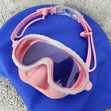 Children's High-Definition Anti-Fog Anti-Choking Swimming Goggles Large Frame Swimming Goggles Children's Outdoor Swimming Training Equipment - Pink - View 2