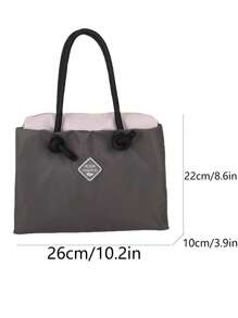 Geantă de mână nouă cu mai multe straturi, cu litere simple, cu semnătură dopamină, pentru celebrități de pe internet, geantă pentru mămici, geantă pentru naveta de serviciu, geantă de mână pentru femei, geantă cu bebeluș, geantă la modă pentru mămici în culoare solidă, geantă de mână compactă mini pătrată portabilă