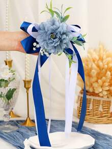 1PC Wedding Car Flower Wedding Car Decoration Rearview Mirror Door Handle Simulation Flower Broken Peony Handlebar Flower Wedding Flower - Multicolor - View 14