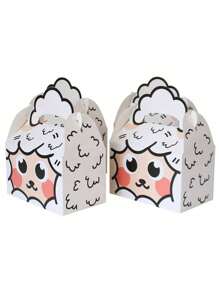 5pcs/10pcs Cute Lamb Pattern Gift Boxes, Eid Al-Adha Festival Party Decor Gift Packaging Boxes