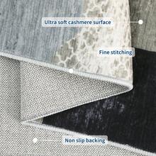 Modern Abstract Runner Rug Indoor Non-Slip Decorative Carpet Foldable Thin Carpet For Bedroom Living Room Office Laundry Hallway - 灰色 - 查看 7