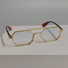 1 Unisex metallische geometrische Rahmen kleine/mittlere Mode Dekorative Lässig Brille