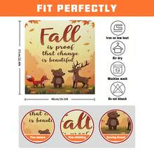 1 Stück / 4 Stück / 24 Stück Sitzbezüge für Auto mit Ahornblättern, Rehen, Füchsen, Bären, waschbare Sommersitzbezüge für Esszimmerstühle für Zuhause, Restaurant, Wohnzimmer, Küchendekoration