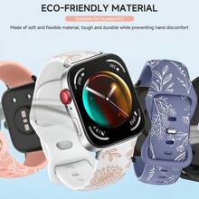 柔软硅胶表带适用于华为 Fit3 双色硅胶替换女式表带适用于华为 Watch Fit3/4/4Pro 表带配件 - Compatible With Huawei Fit 3/4/4Pro - 查看 1