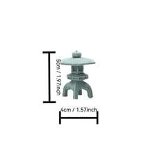 1pc Mini Japanese Lantern Pagoda Statue Set - Stone Collectible Statues Suitable For Aquarium, Glass Container And Fairy Garden, Zen Bonsai Landscape Decor, Fit For Various Rooms - Seasonal Decor For Indoor And Outdoor Use