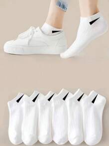 5/10/15Pairs Solid Color Versatile Socks, Breathable, Comfortable, Absorbent Short Socks Suitable For Daily Wear, Sports, Office, Casual Style, All Seasons Valentines