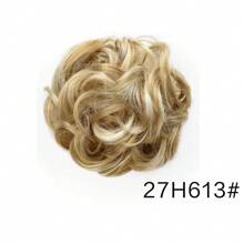 1 pieza Simulación de moño desordenado y ondulado natural, adecuado para usar a diario, sujetadores de coleta, bandas elásticas para el cabello, coleteros, cuerda para el cabello, elásticos para el cabello