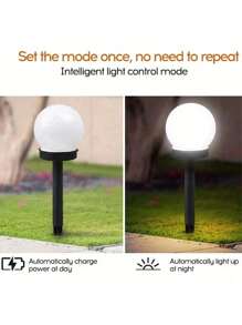 3 Stück Solar-Kugelleuchten für den Weg, 3 LED Outdoor wasserdichte dekorative Solar-Kugelleuchten für Garten, Rasen, Gehweg, Outdoor Halloween Dekoration, Outdoor Weihnachtsdekoration