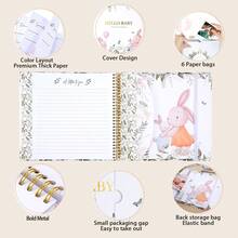 OUR ADVENTURE BOOK Memory Book Scrapbook Photo Album Pregnancy Diary Cute Animal Keepsake Record Growth Journal Hand Account For New Parents - White - View 7