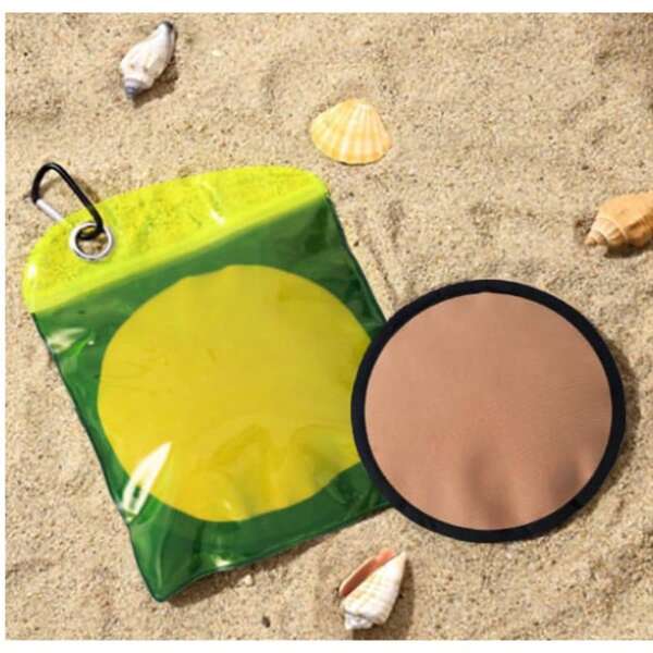 1pc Compact Lightweight Sand Brush Bag Suitable For Beach And Travel, Sand Wiping Gloves Beach Essentials, Great For Family Holiday Travel